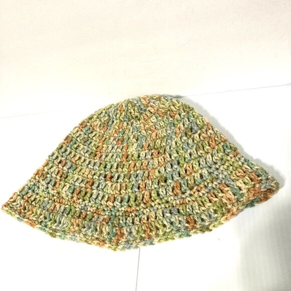 Bucket Hat Camo Camouflage Multicolored Handmade Knitted UNISEX - Picture 4 of 5